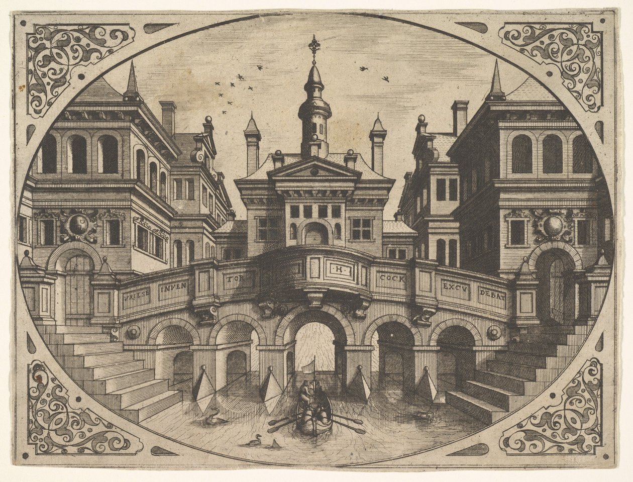 Plate fra Scenographiae..., 1560. av Johannes van Doetecum I
