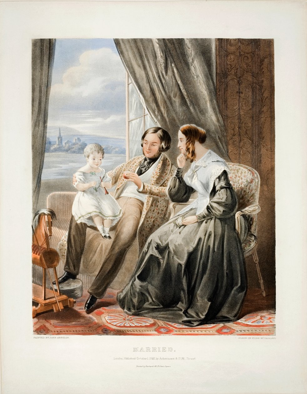 Gift, litho av Thomas Fairland (1804-52), utgitt av Ackermann og Co., 1840 av John Absolon