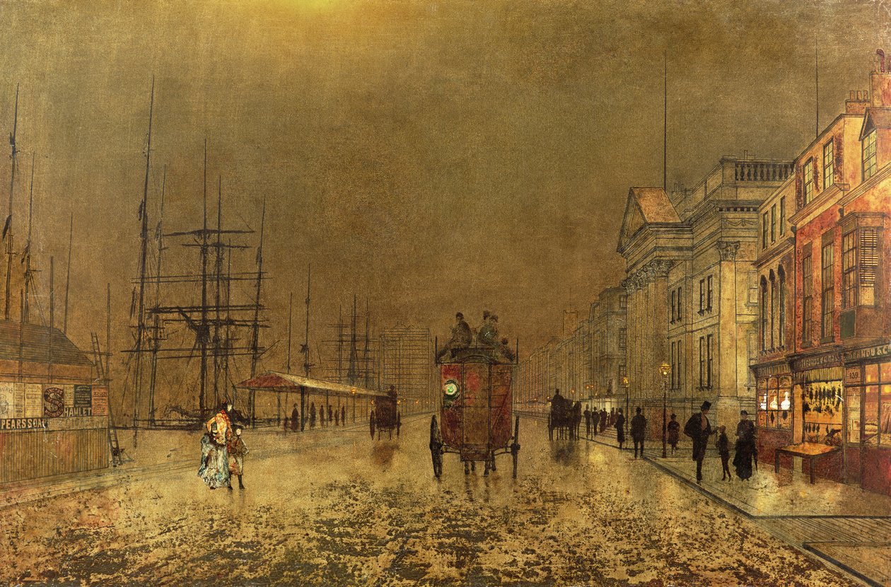 En Liverpool Street av John Atkinson Grimshaw
