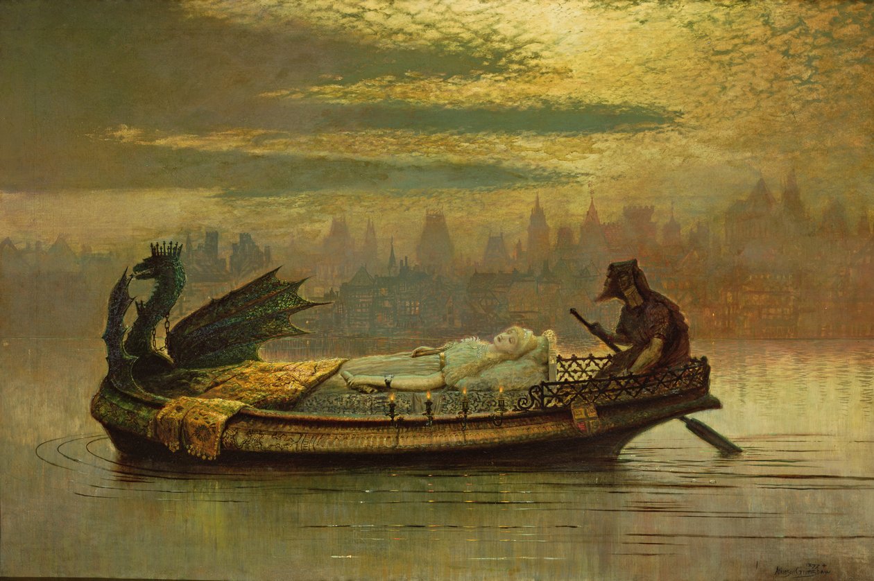 Elaine, 1877 av John Atkinson Grimshaw