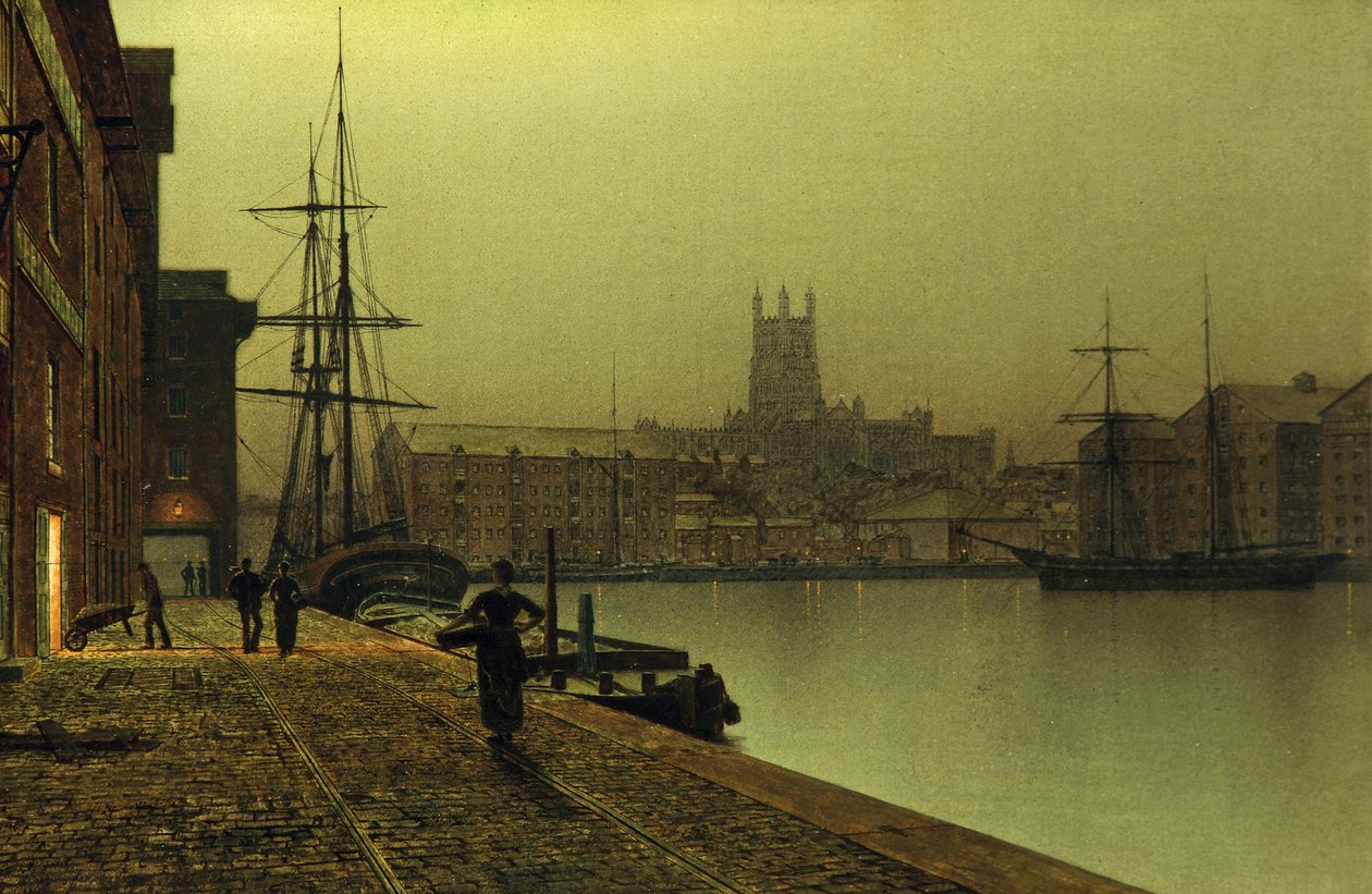 Gloucester Docks, 1880-90 av John Atkinson Grimshaw