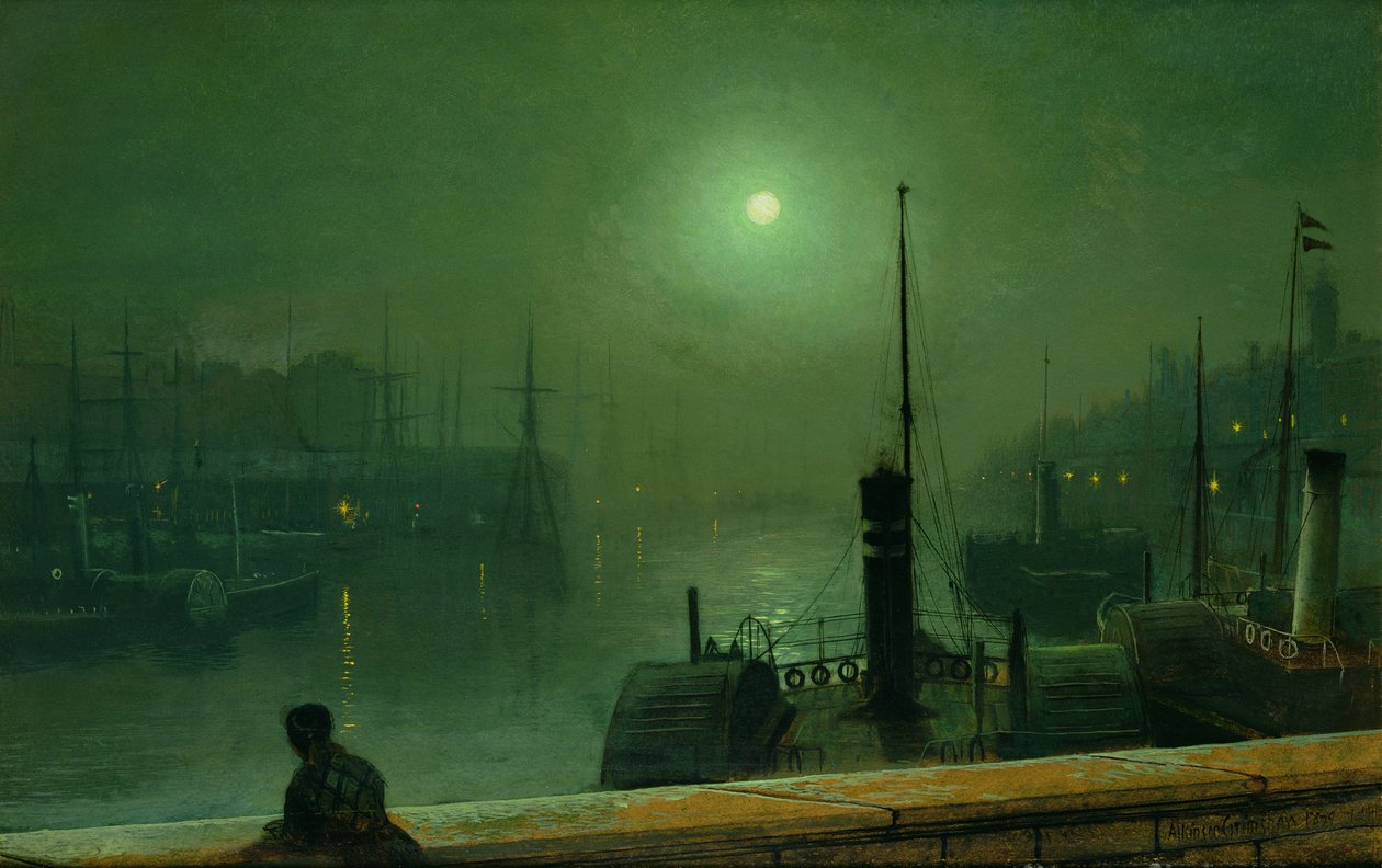 On the Clyde, Glasgow, 1879 av John Atkinson Grimshaw