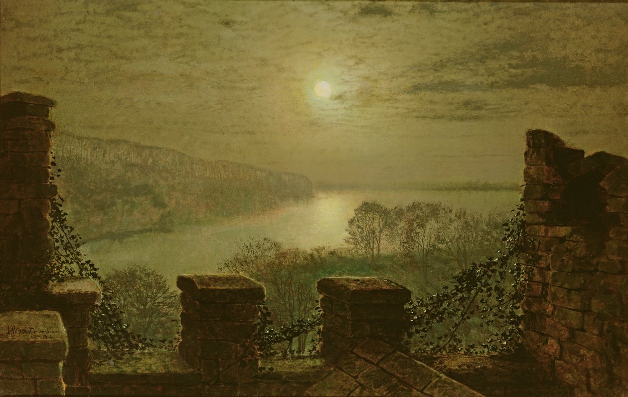 Roundhay Park fra slottet, 1879 av John Atkinson Grimshaw
