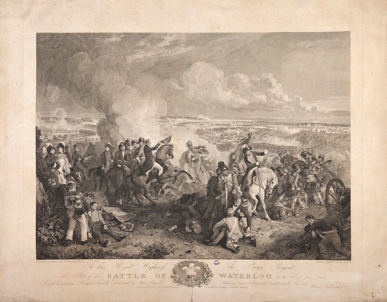 Slaget ved Waterloo, gravert av John Burnet, 1819 av John Augustus Atkinson