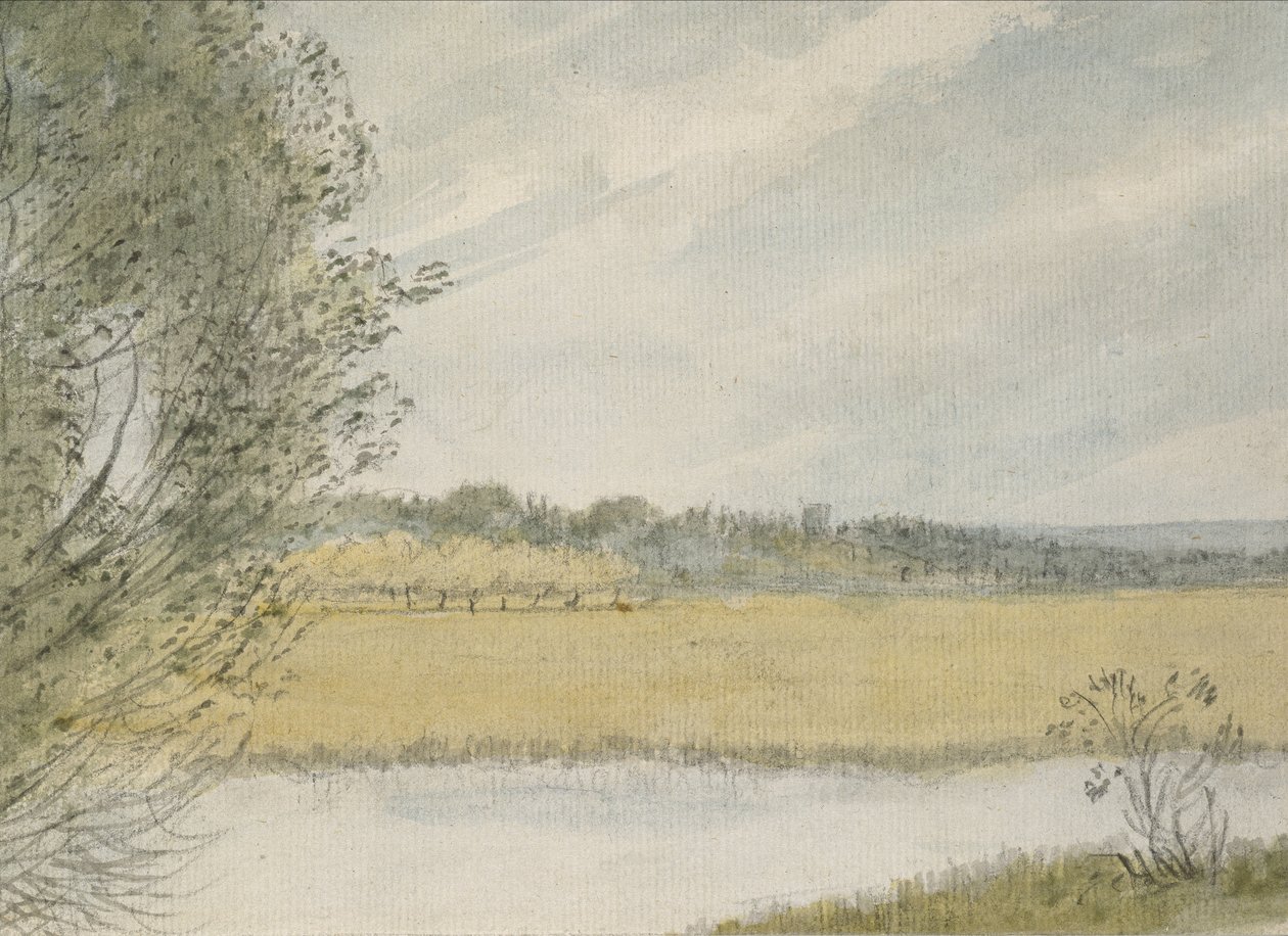 Christ Church Meadows (akvarell over grafitt, på papir) av John Baptist Malchair