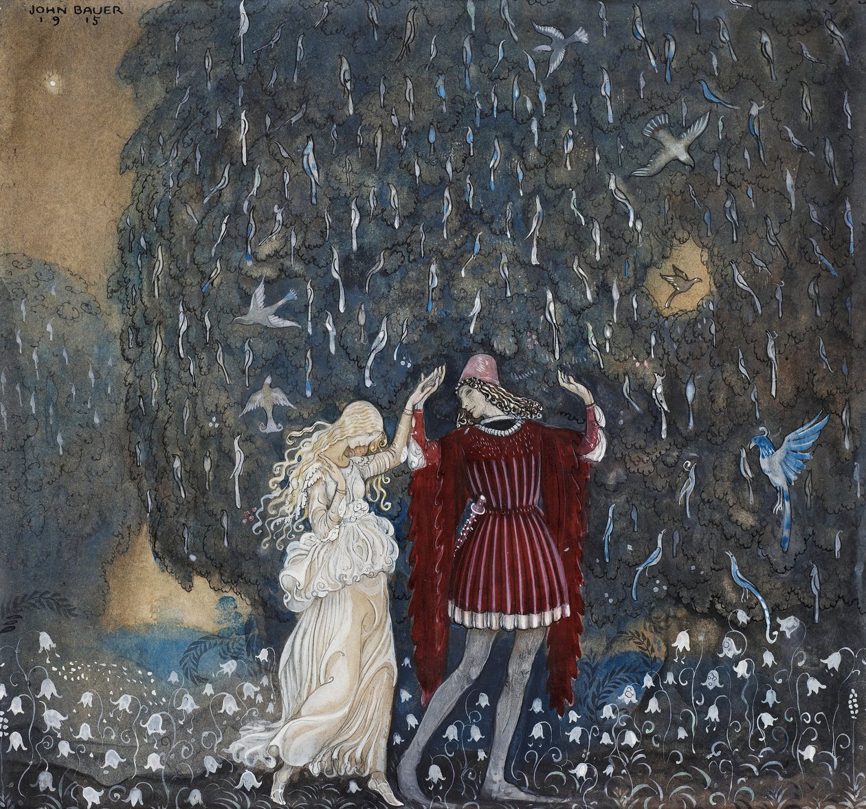 Lena og ridder danser av John Bauer