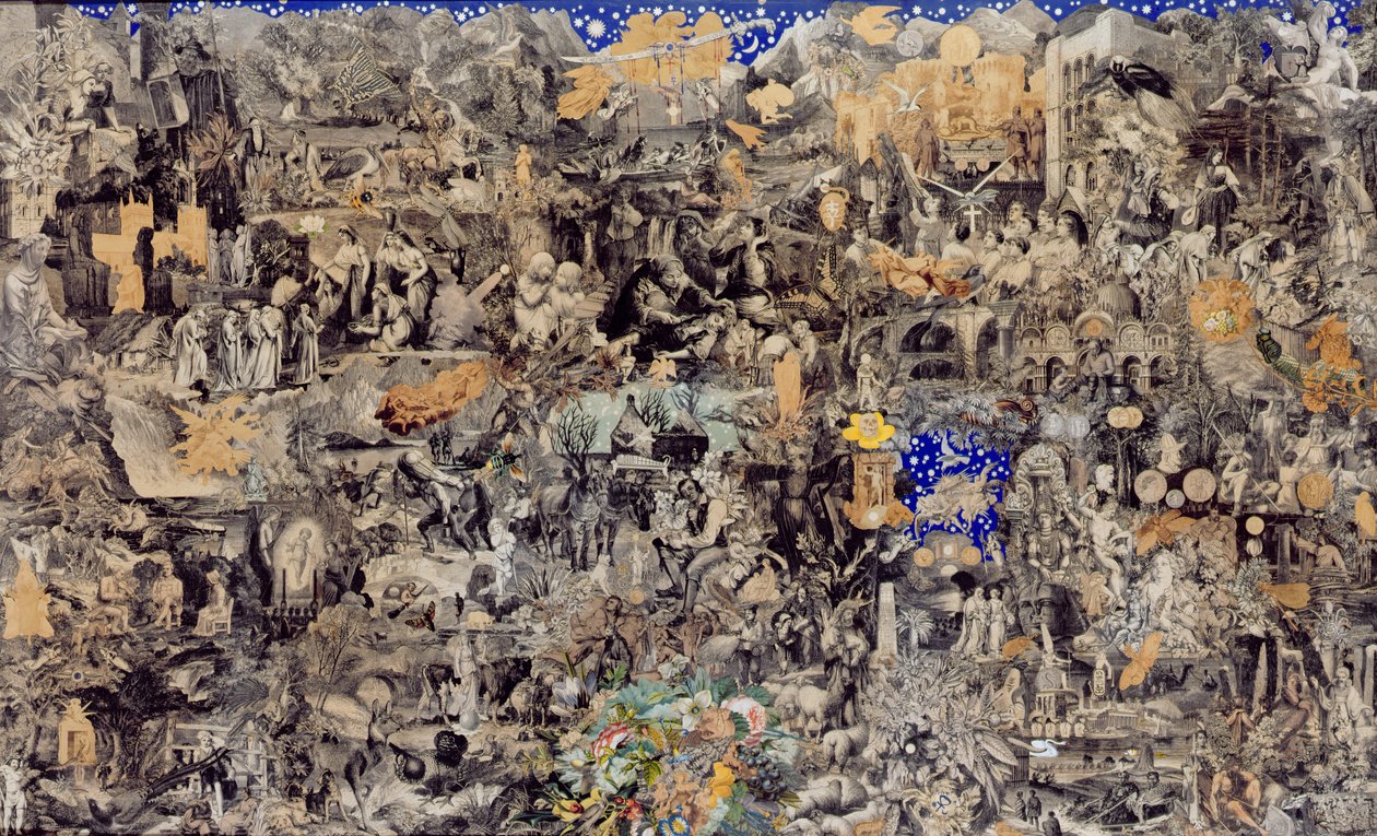 Victorian Collage, 1865 (collage av graveringer og bilder) av John Bingley Garland