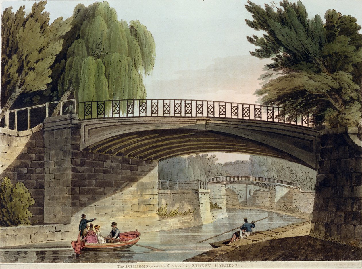 Broene over kanalen i Sydney Gardens, fra 