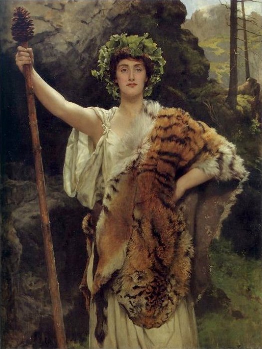 Prestinnen i Bacchusn Francais: La pretresse de Bacchusn av John Collier