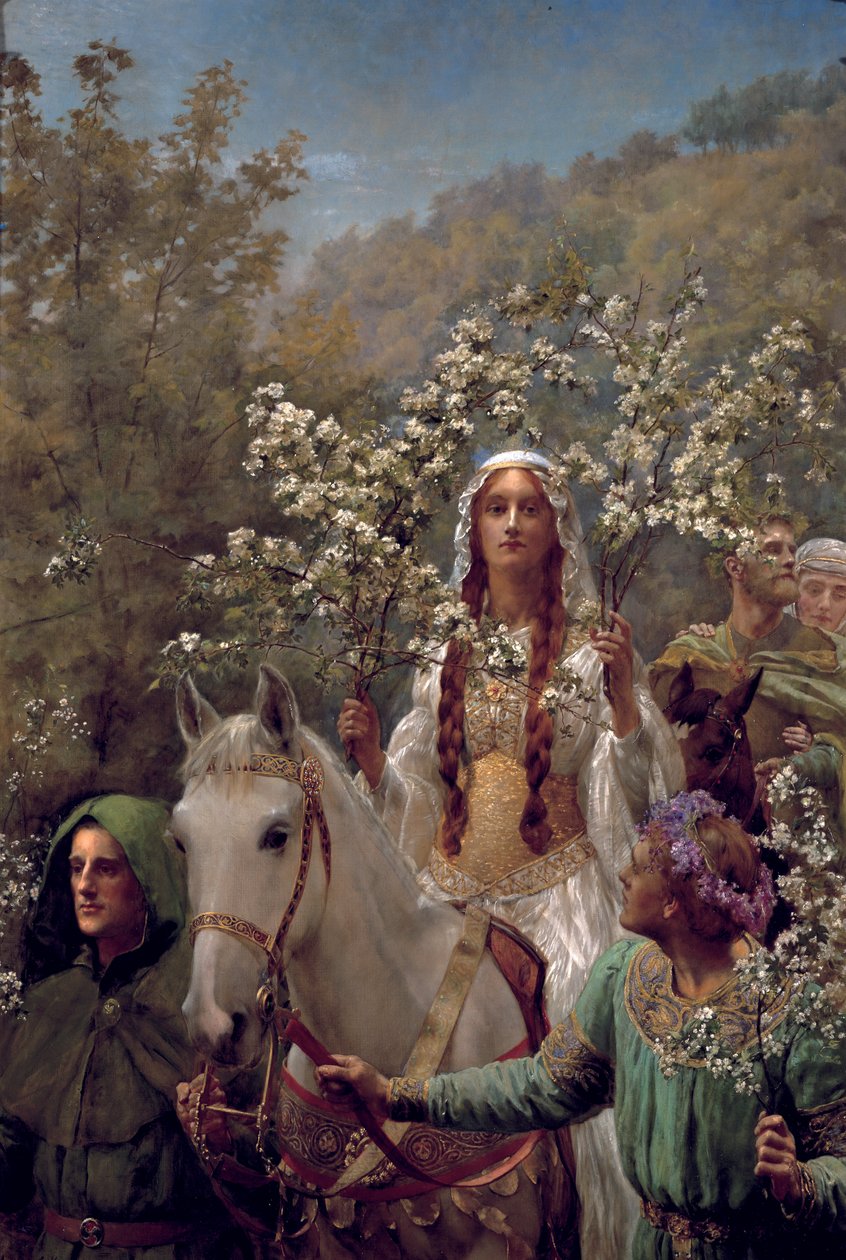 Dronning Guineveres Maying, ca. 1897 av John Collier