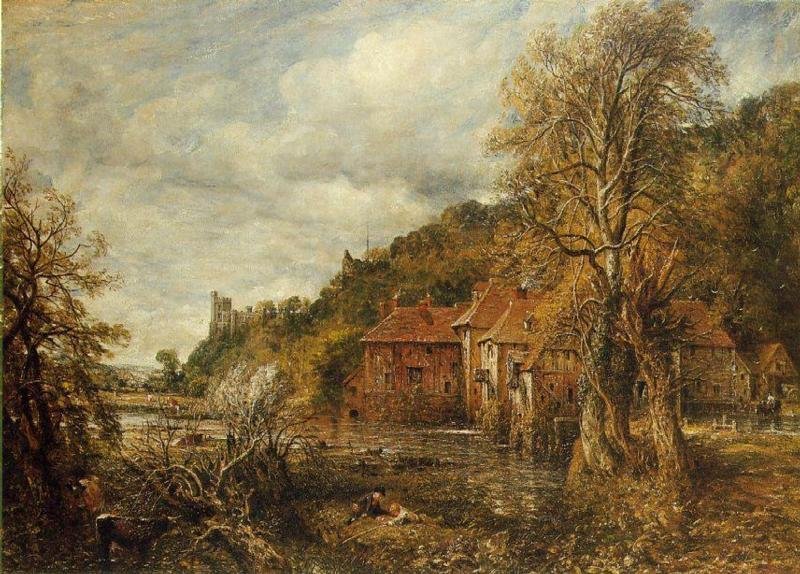 Arundel mølle og slott av John Constable