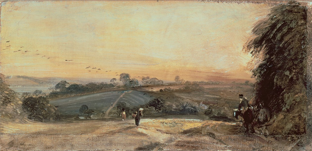 Høstsolnedgang (skisse) av John Constable