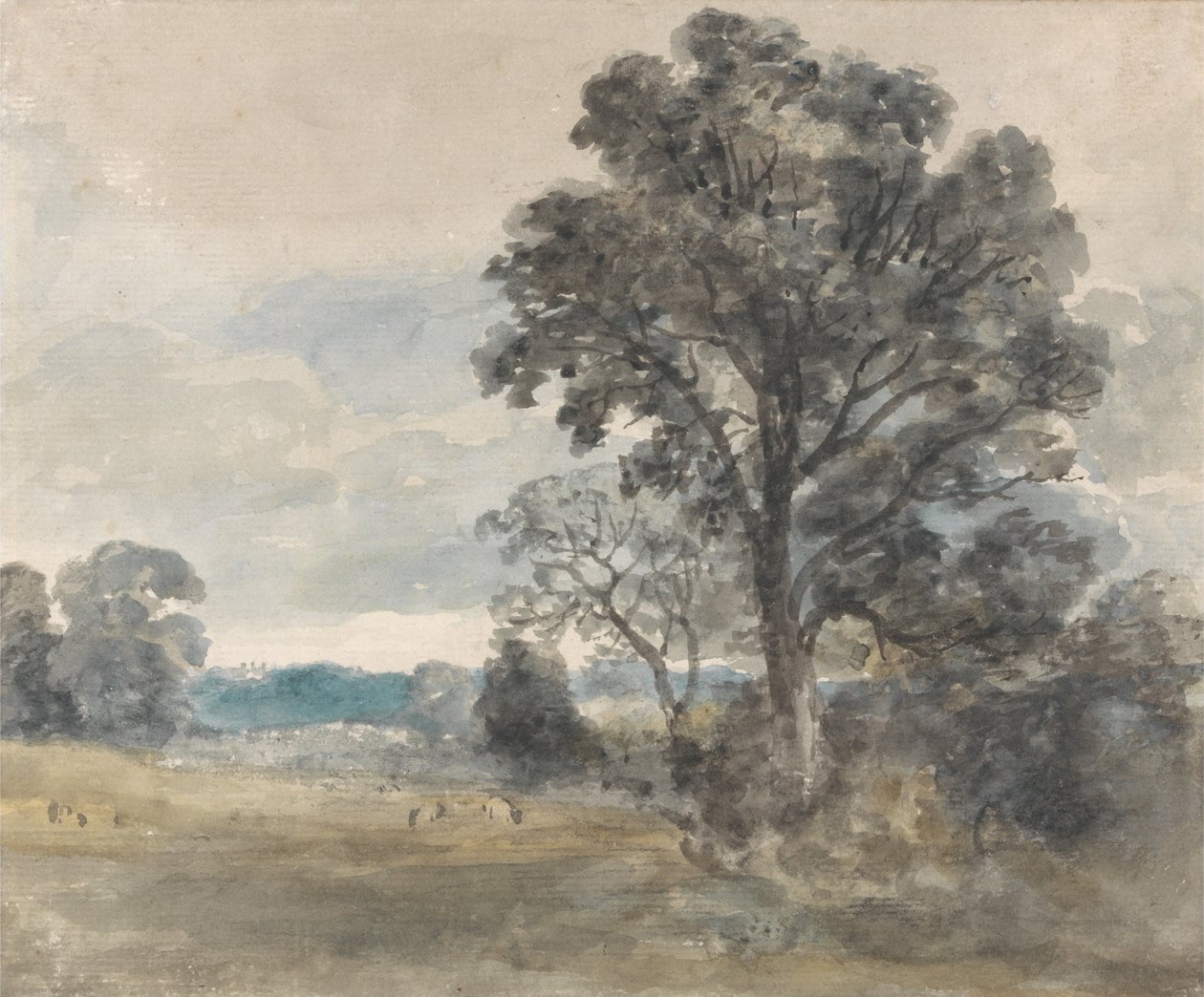 Landskap ved Øst -Bergholt av John Constable