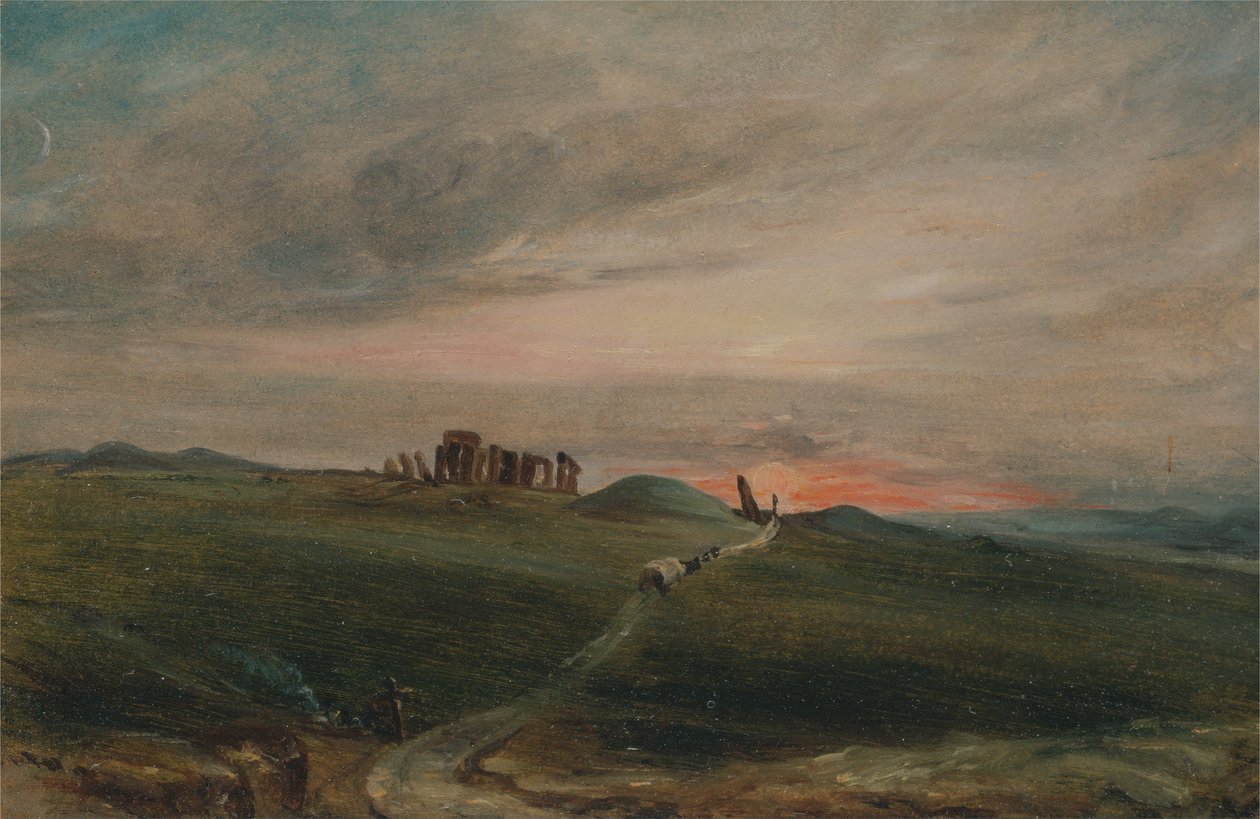 Stonehenge ved solnedgang av John Constable
