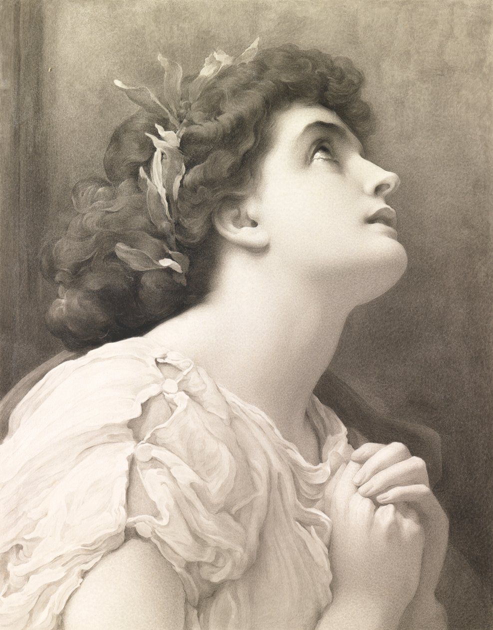 Faith, etter Leighton, 1900 (akvarell) av John Douglas Miller