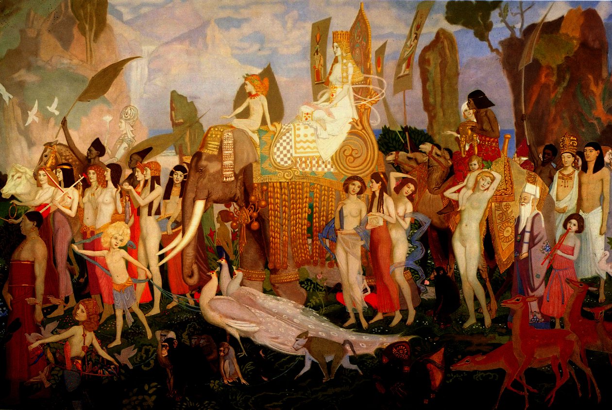 Dronningen av Saba, 1923 (tempera på panel) av John Duncan