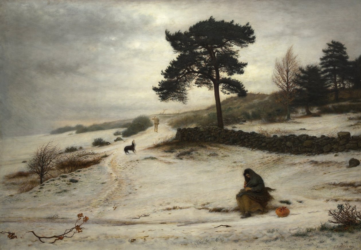 Blås Blås Du Vintervind av John Everett Millais
