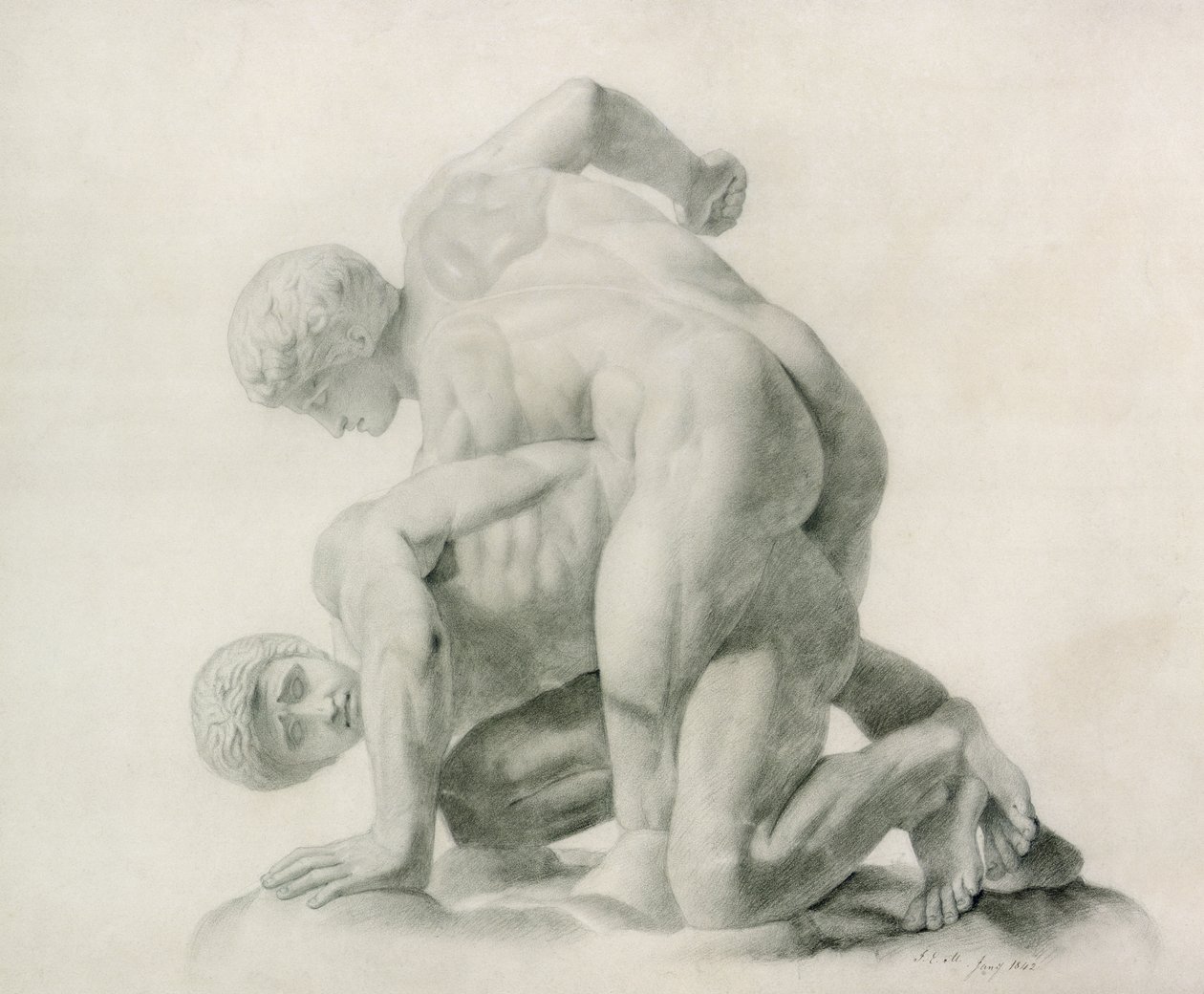 Tegning fra antikken, 1842 (se 122614, 164867) av John Everett Millais