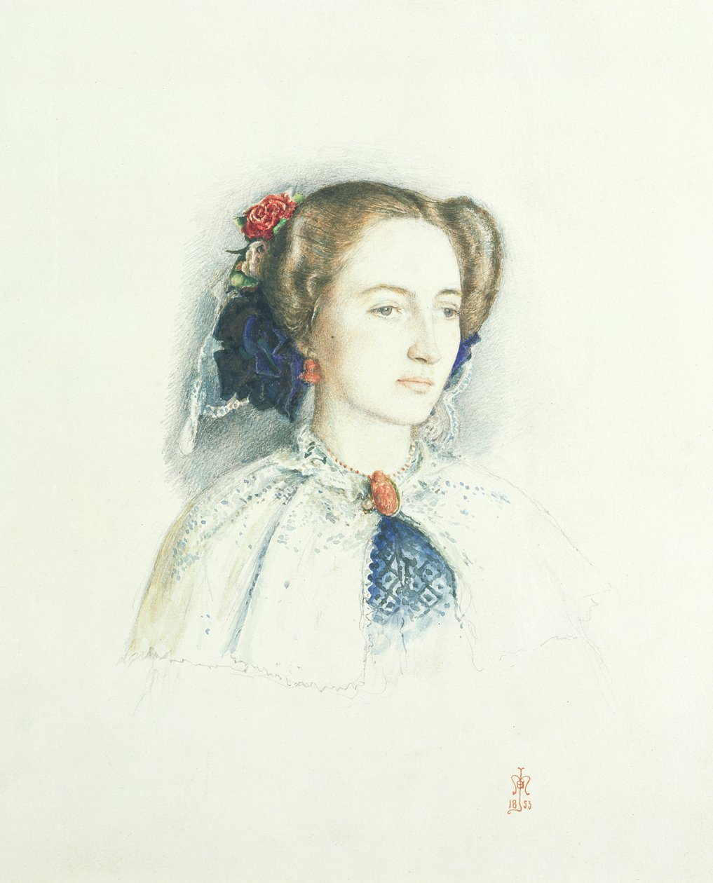 Portrett av Effie Ruskin, senere Lady Millais (nee Euphemia Chalmers Gray), 1853 av John Everett Millais