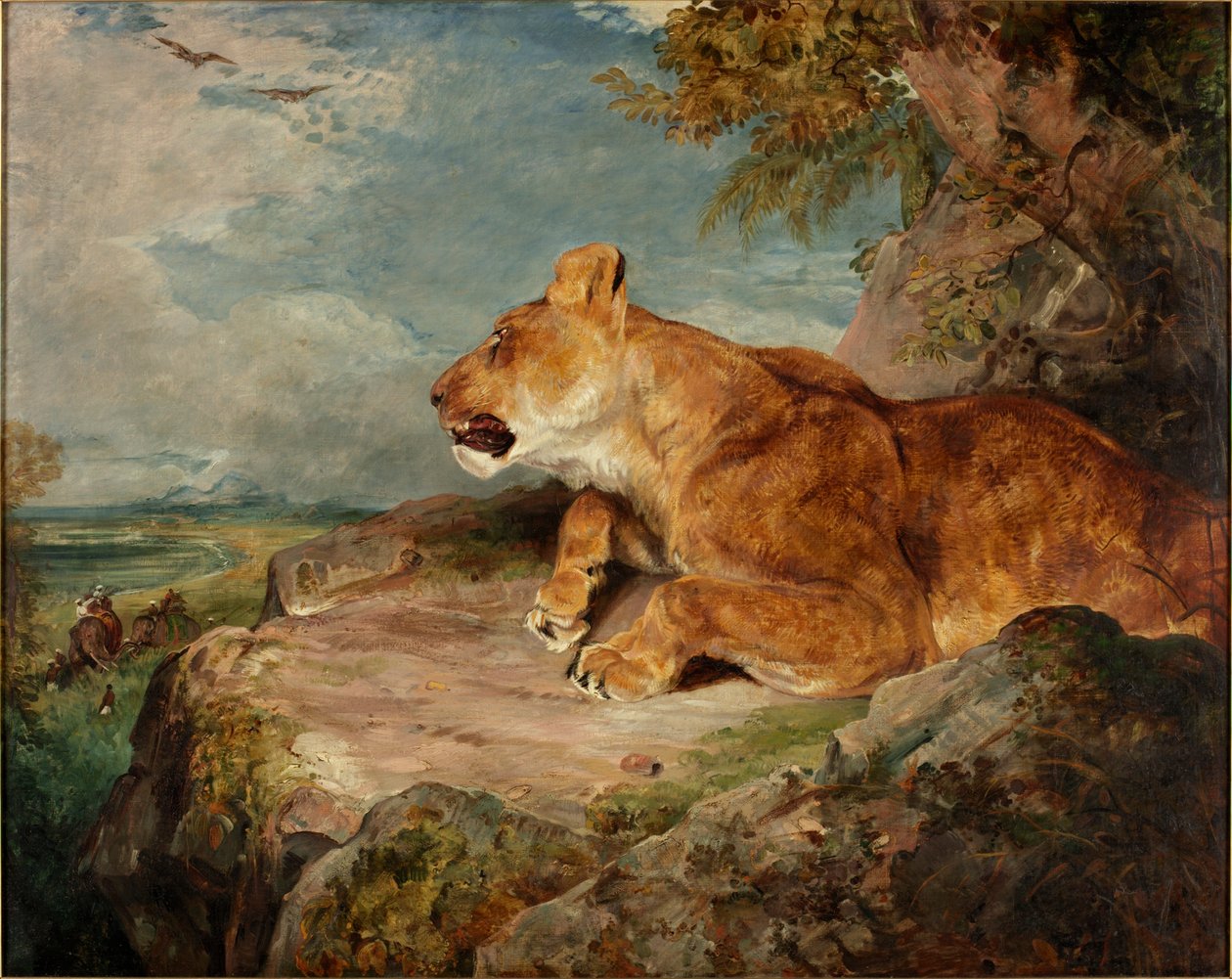 Løvinnen, ca. 1824-27 av John Frederick Lewis