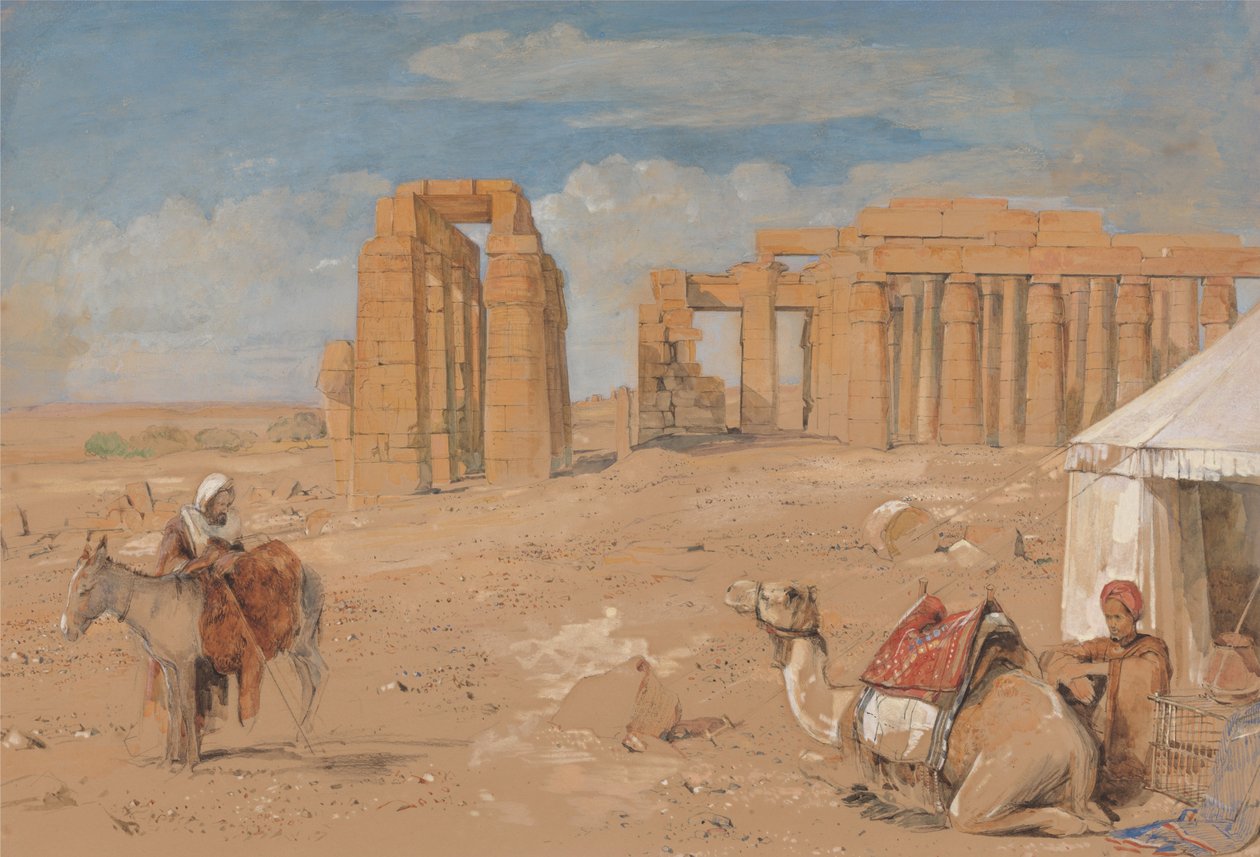 Ramesseum i Thebes av John Frederick Lewis