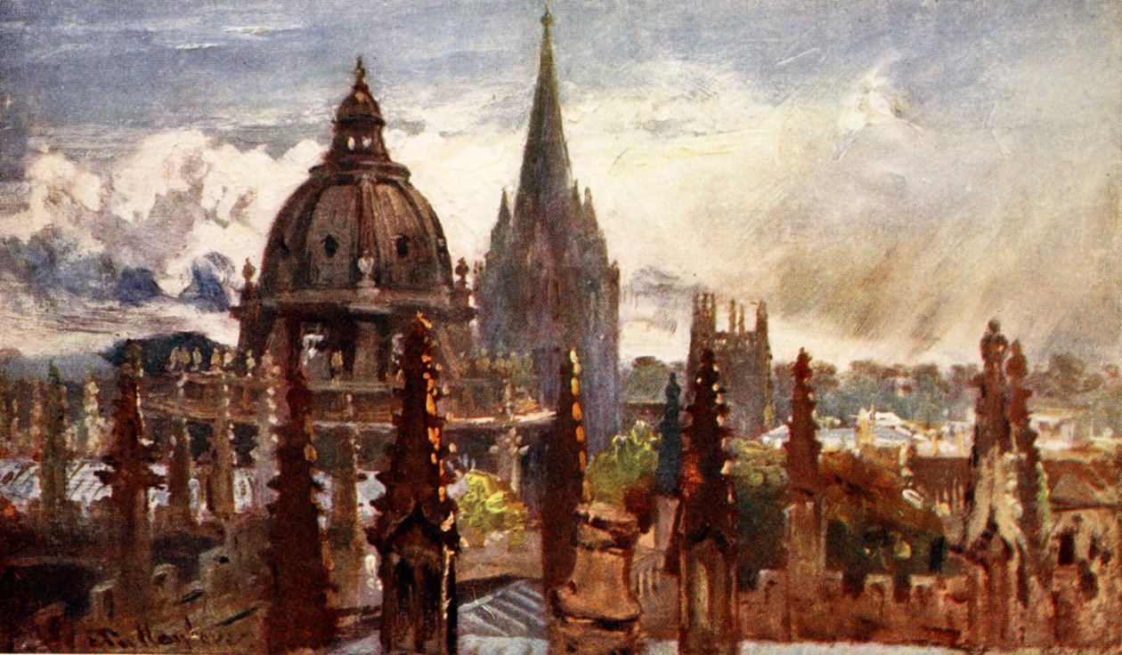 Oxford, fra Sheldonian Theatre, 1903 av John Fulleylove