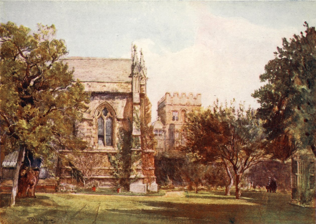 University College, privat hage til Mesteren, 1903 av John Fulleylove