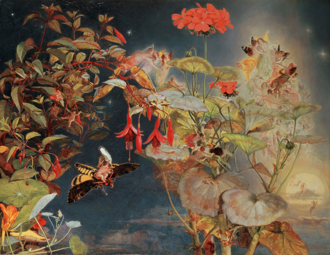 Midtsommerfeer, ca. 1856 av John George Naish