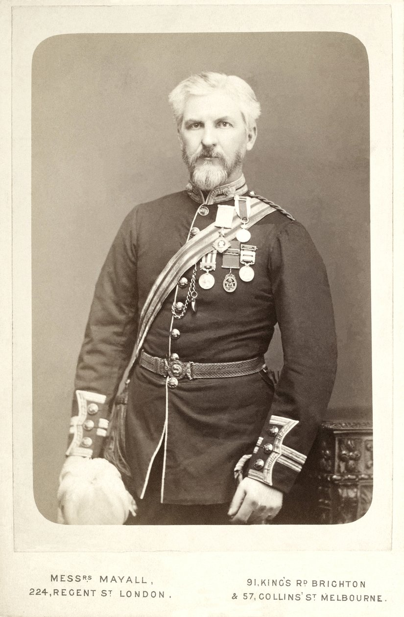 James Augustus Grant (1827-1892), skotsk oppdagelsesreisende i det østlige ekvatoriale Afrika av John Jabez Edwin Mayal