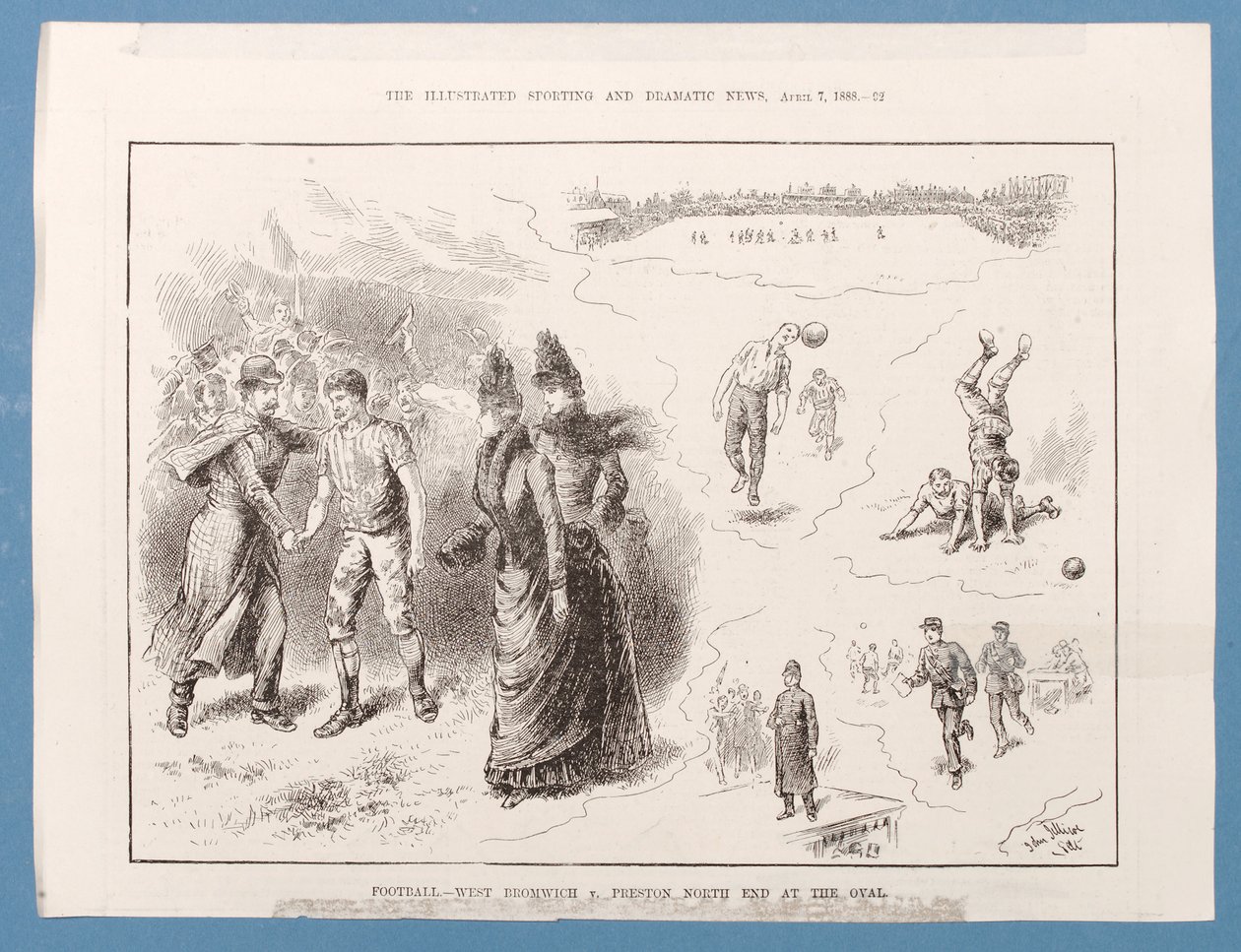West Bromwich vs. Preston North End at the Oval, fra 'The Illustrated Sporting and Dramatic News', 7. april 1888 av John Jellicoe