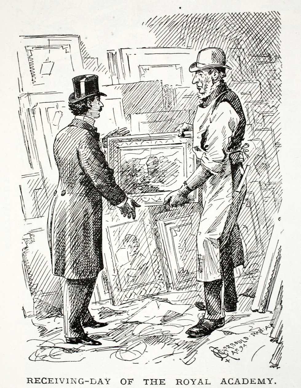 Mottaksdag for Royal Academy av John Leech