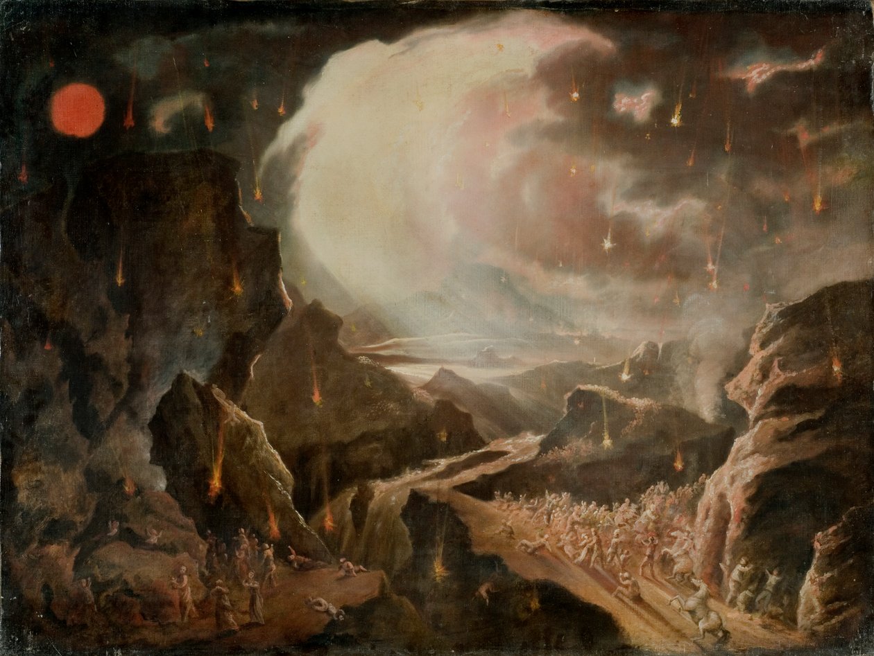 Scene for bibelsk ødeleggelse av John Martin