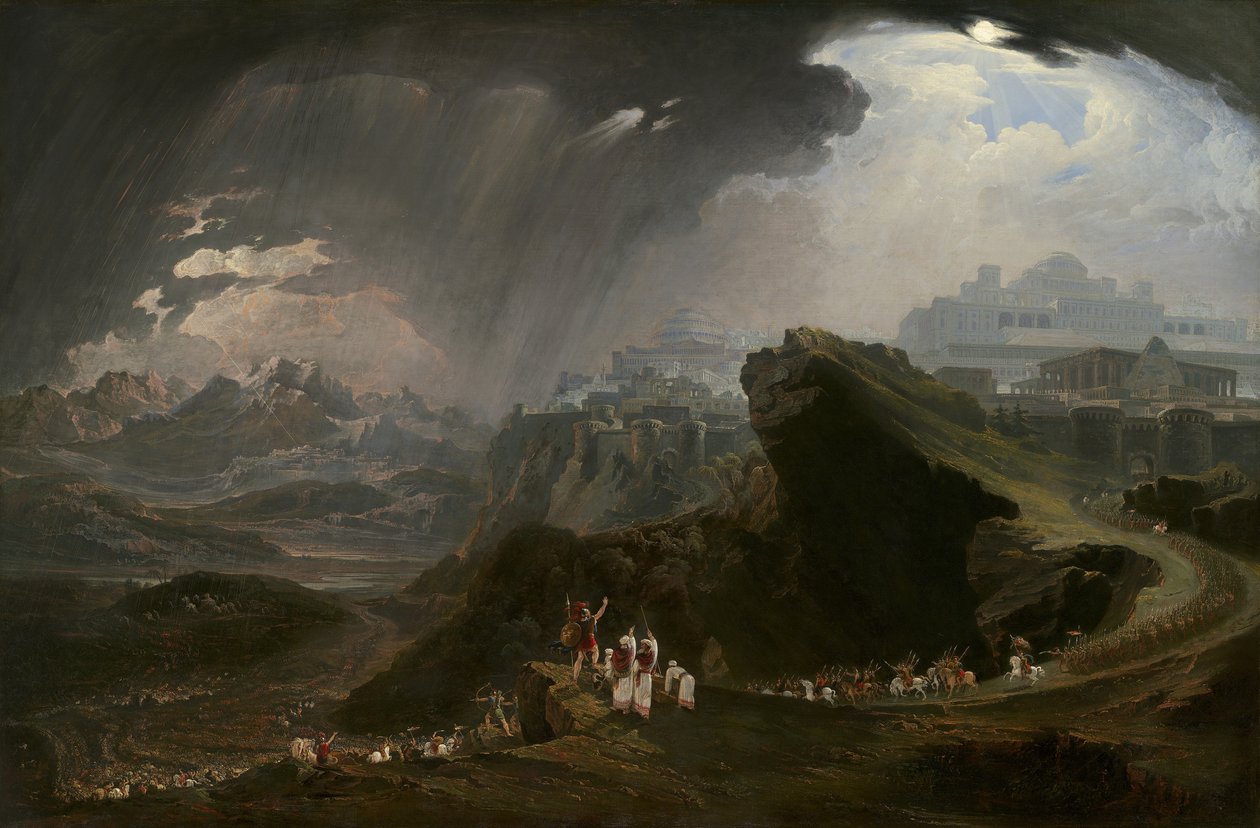 Joshua befalte solen å stå stille over Gibeon, 1816 av John Martin