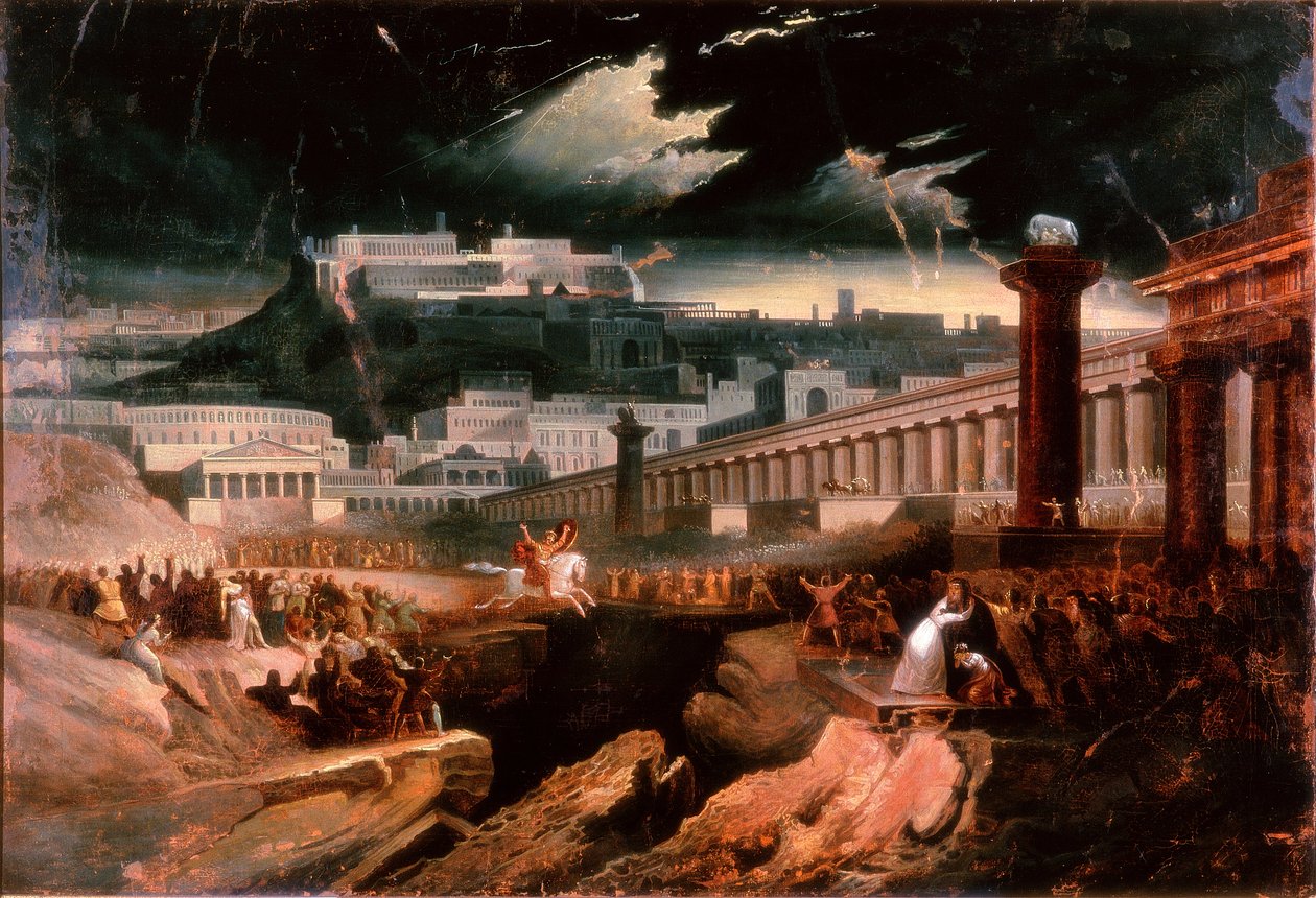 Marcus Curtius, ca. 1827 av John Martin