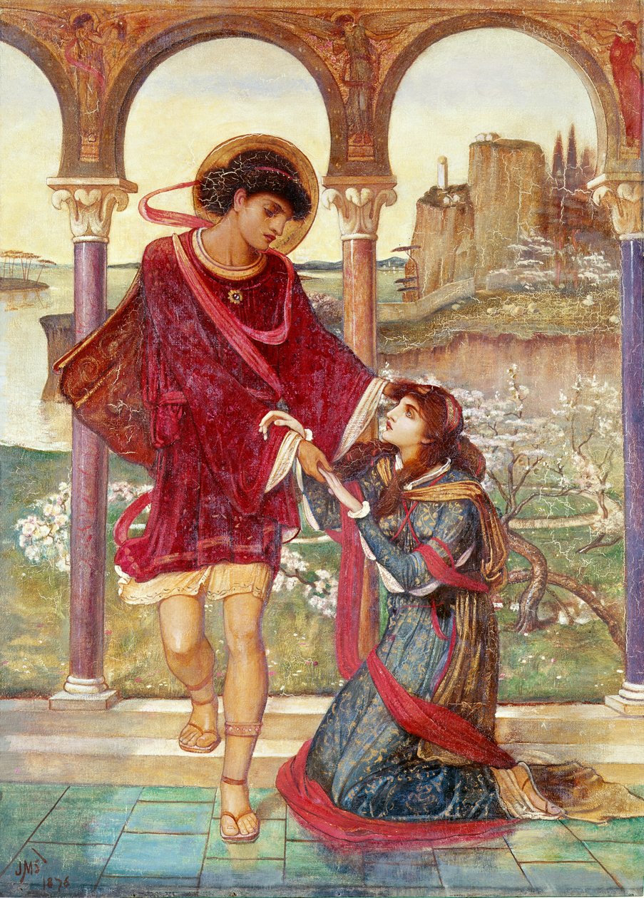 Tristan og Iseult, 1876 av John Melhuish Strudwick