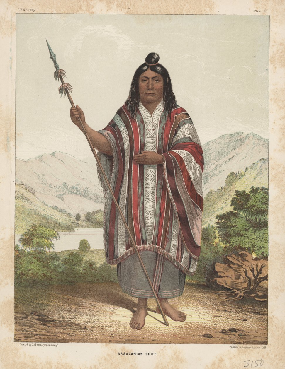 Araukansk sjef, 1855 av John Mix Stanley