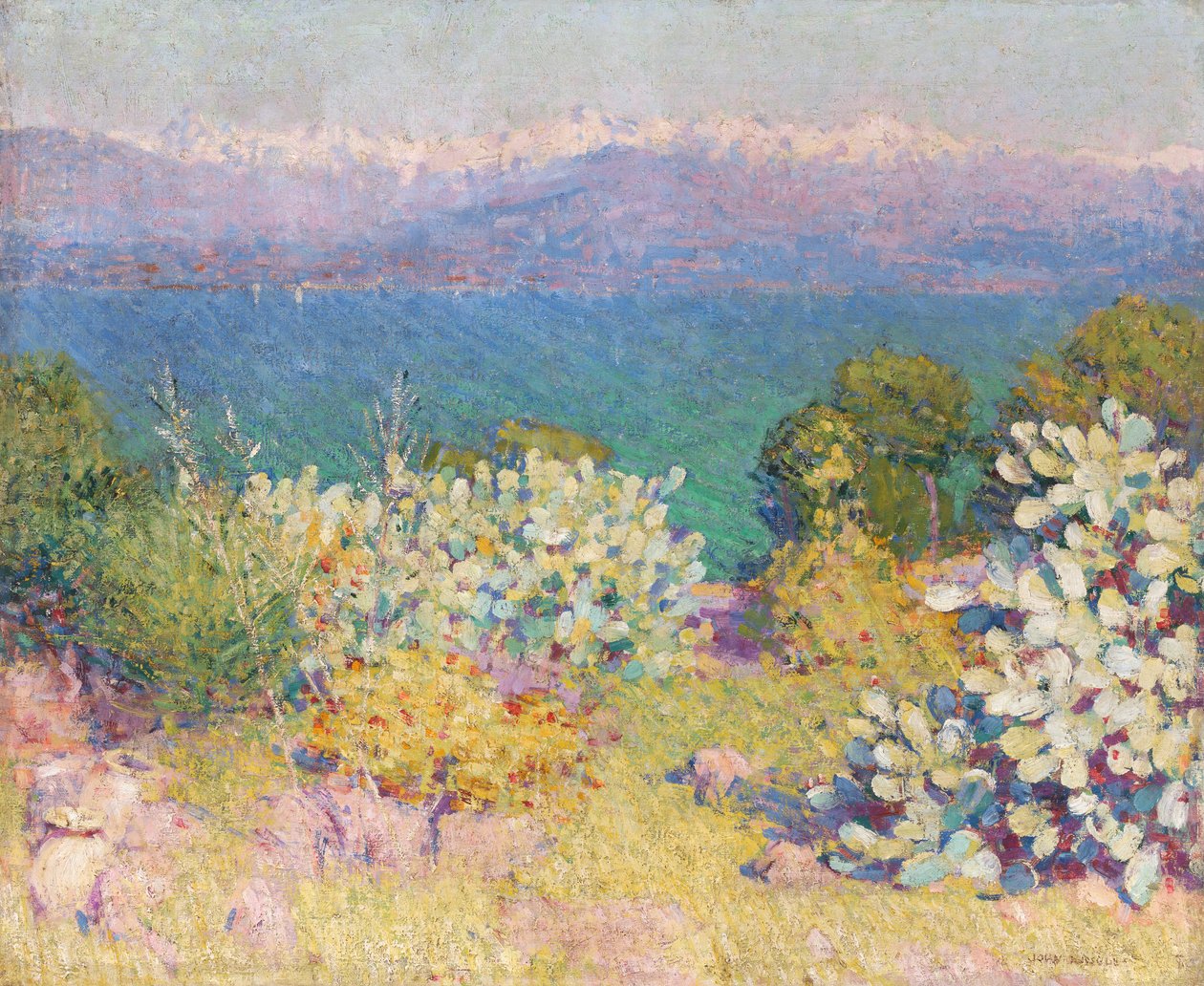 Om morgenen, Alpes Maritimes fra Antibes av John Peter Russell