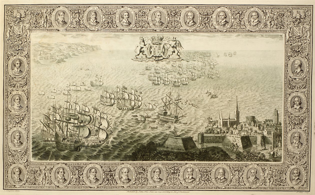 Armada (gravering fra et billedvev), 1739 av John Pine