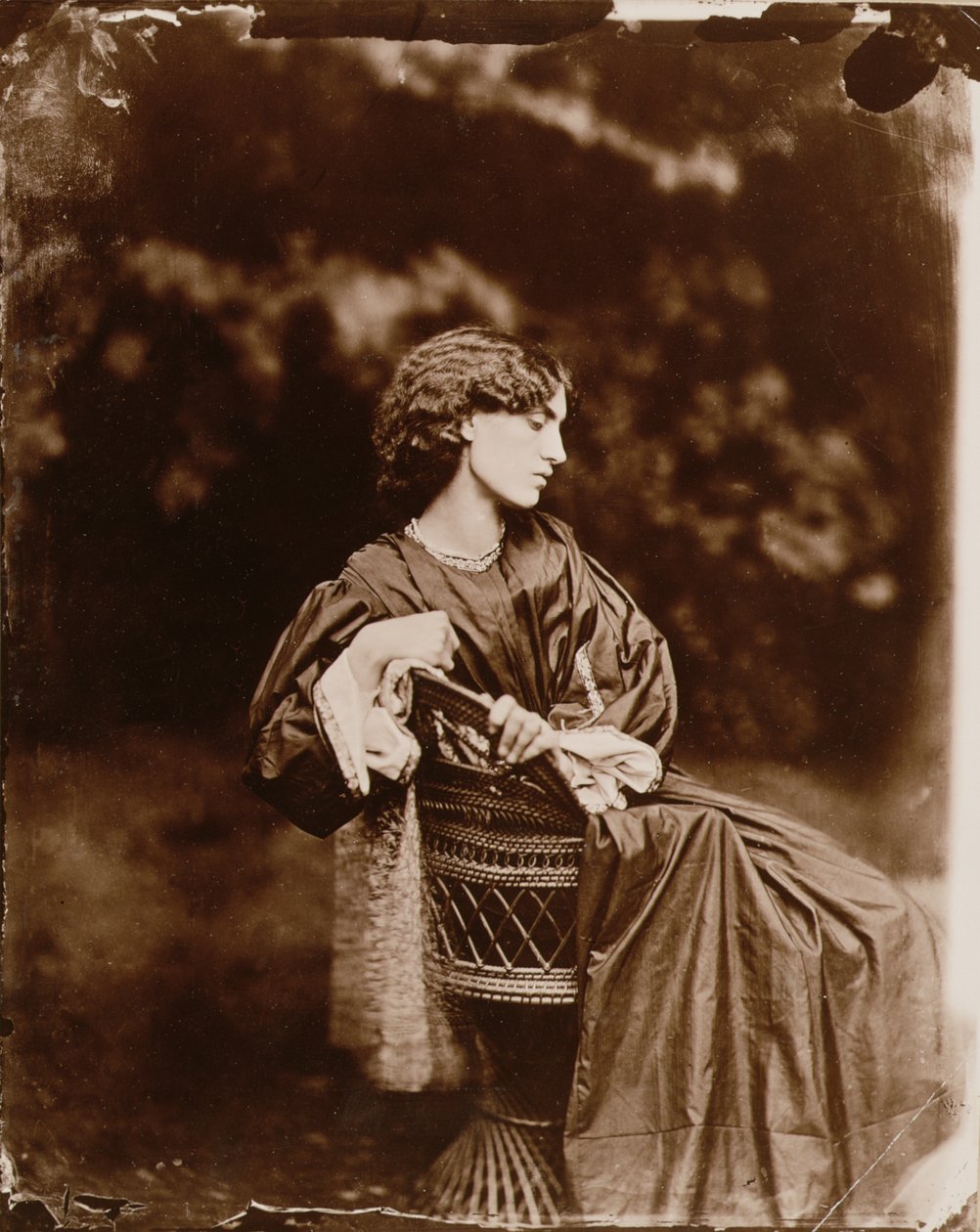 Portrett av Jane Morris (1839-1914) 1865 (albumtrykk) (se også 265091) av John R. Parsons