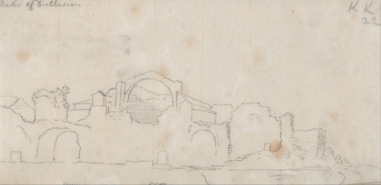 Baths of Diocletian av John Robert Cozens