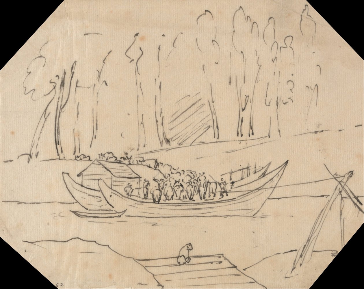 Storfe på en båt av John Robert Cozens