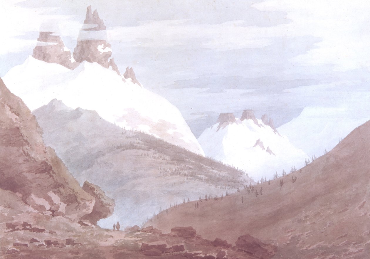 Chamonix og Martigny av John Robert Cozens
