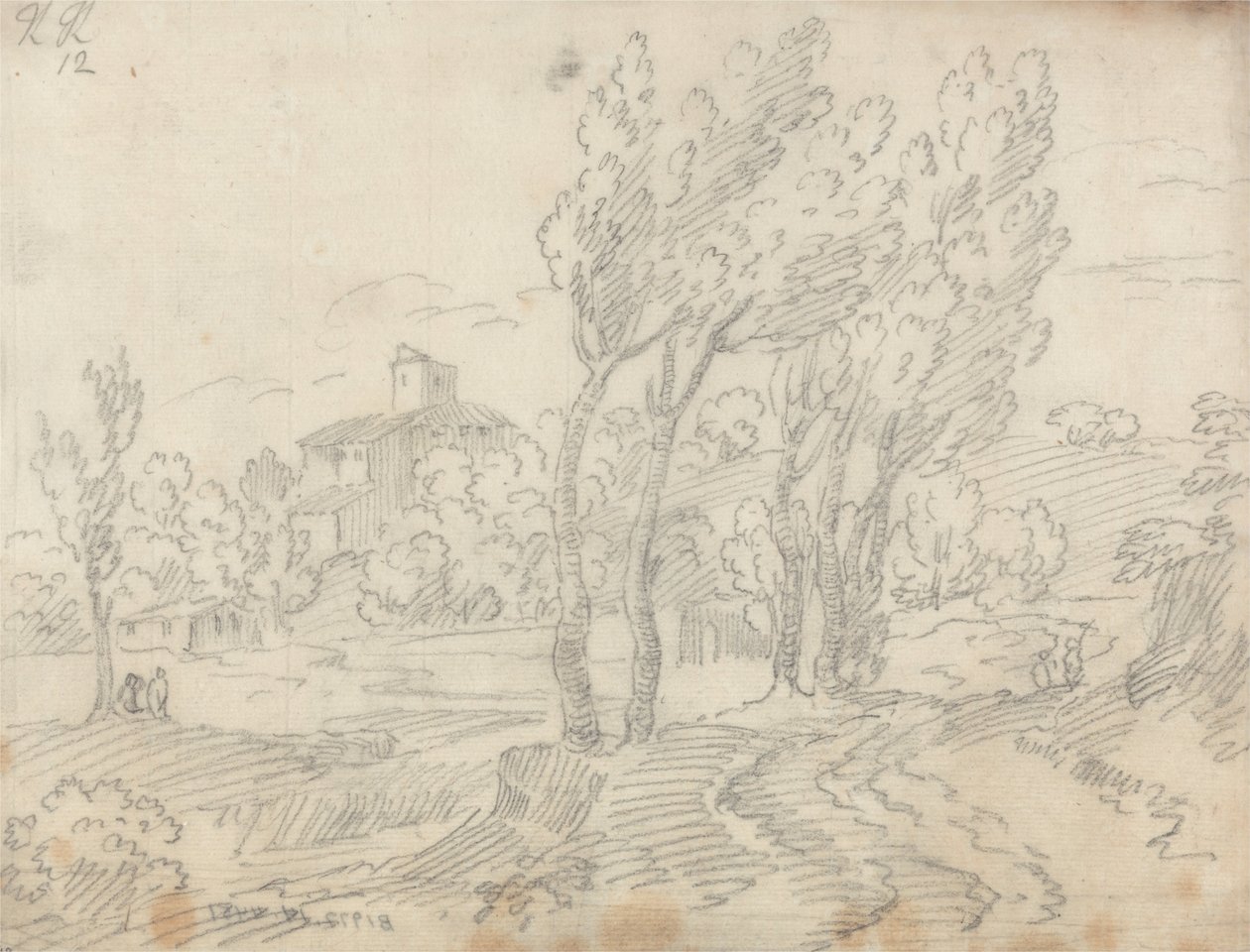 Kloster Monte Olivetto nær Firenze av John Robert Cozens