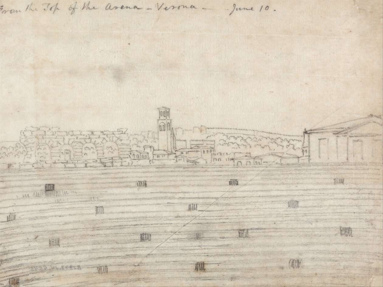 Fra toppen av arenaen, Verona av John Robert Cozens