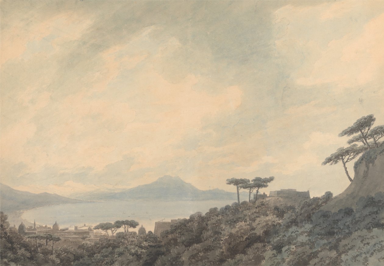 Napolibukten fra Capodimonte av John Robert Cozens