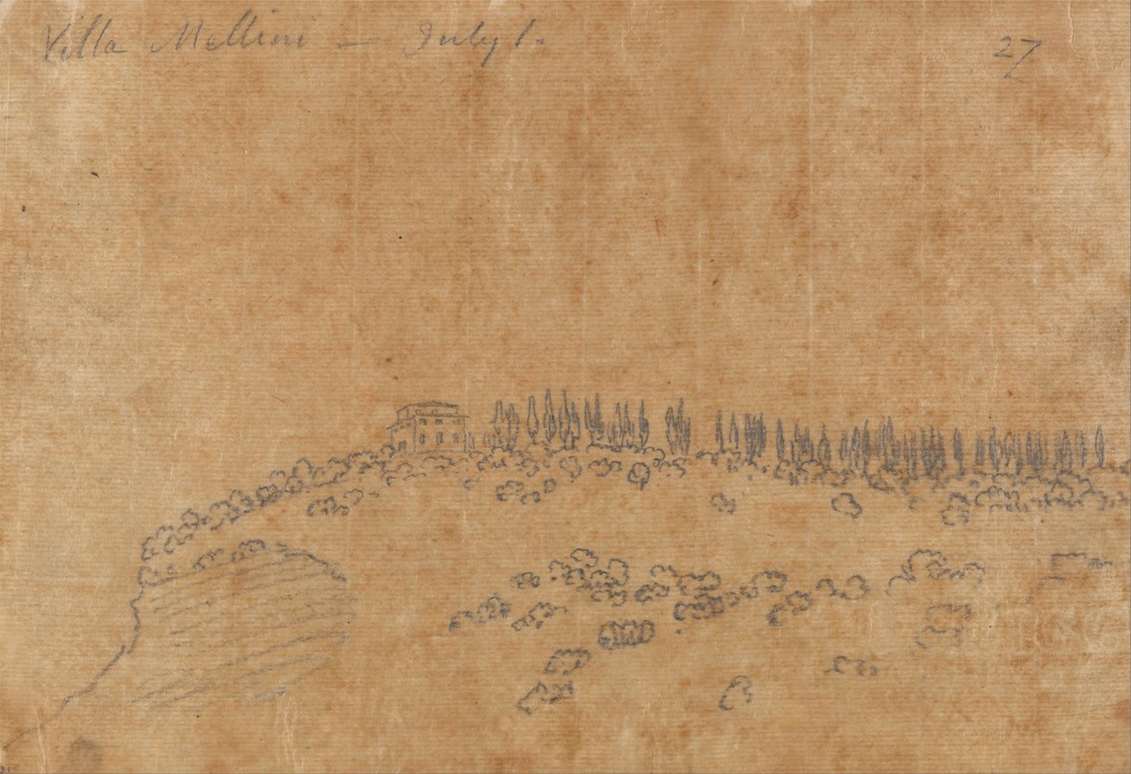 Villa Mellini, 1. juli av John Robert Cozens