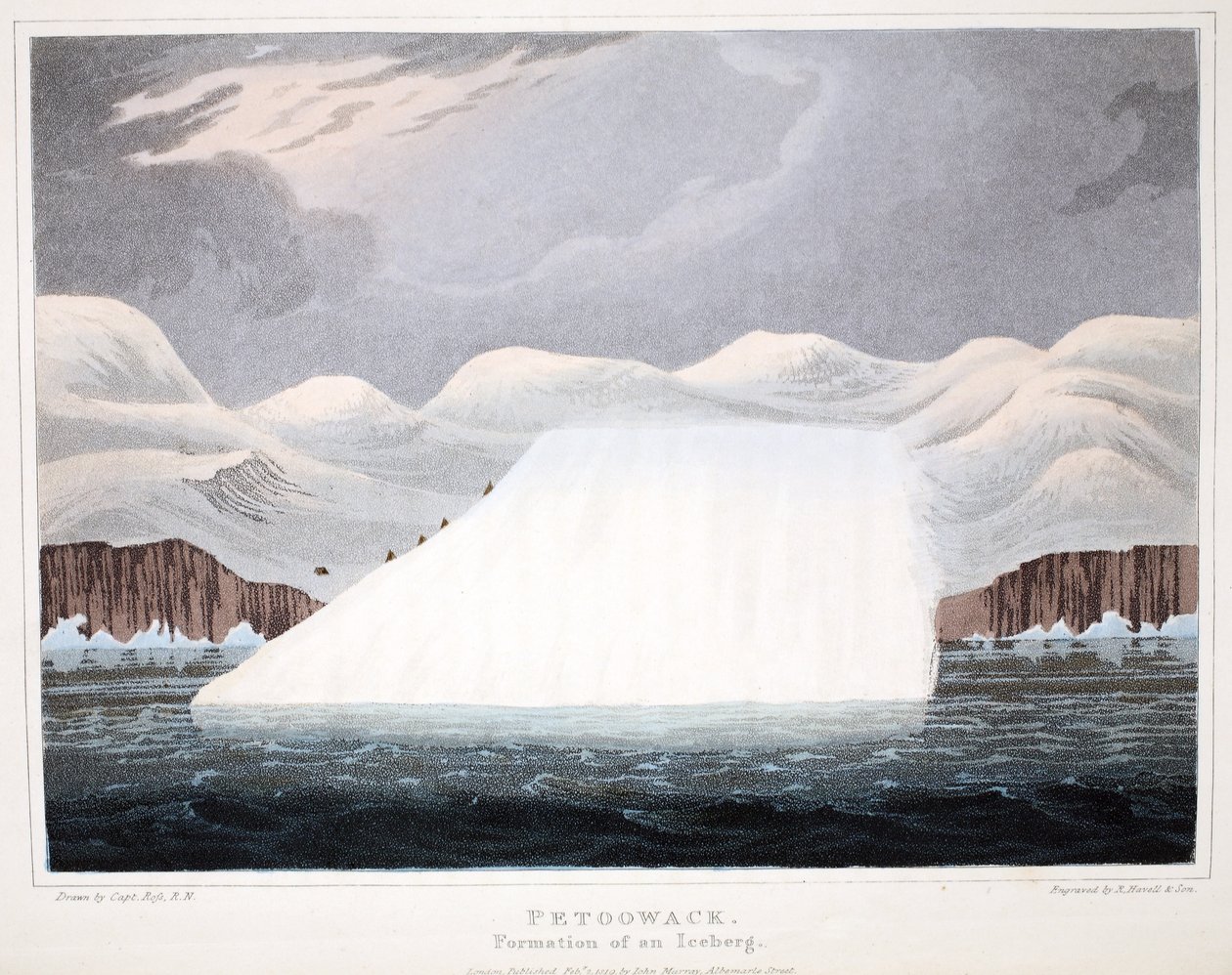 Petowacx, dannelse av et isfjell, illustrasjon fra 