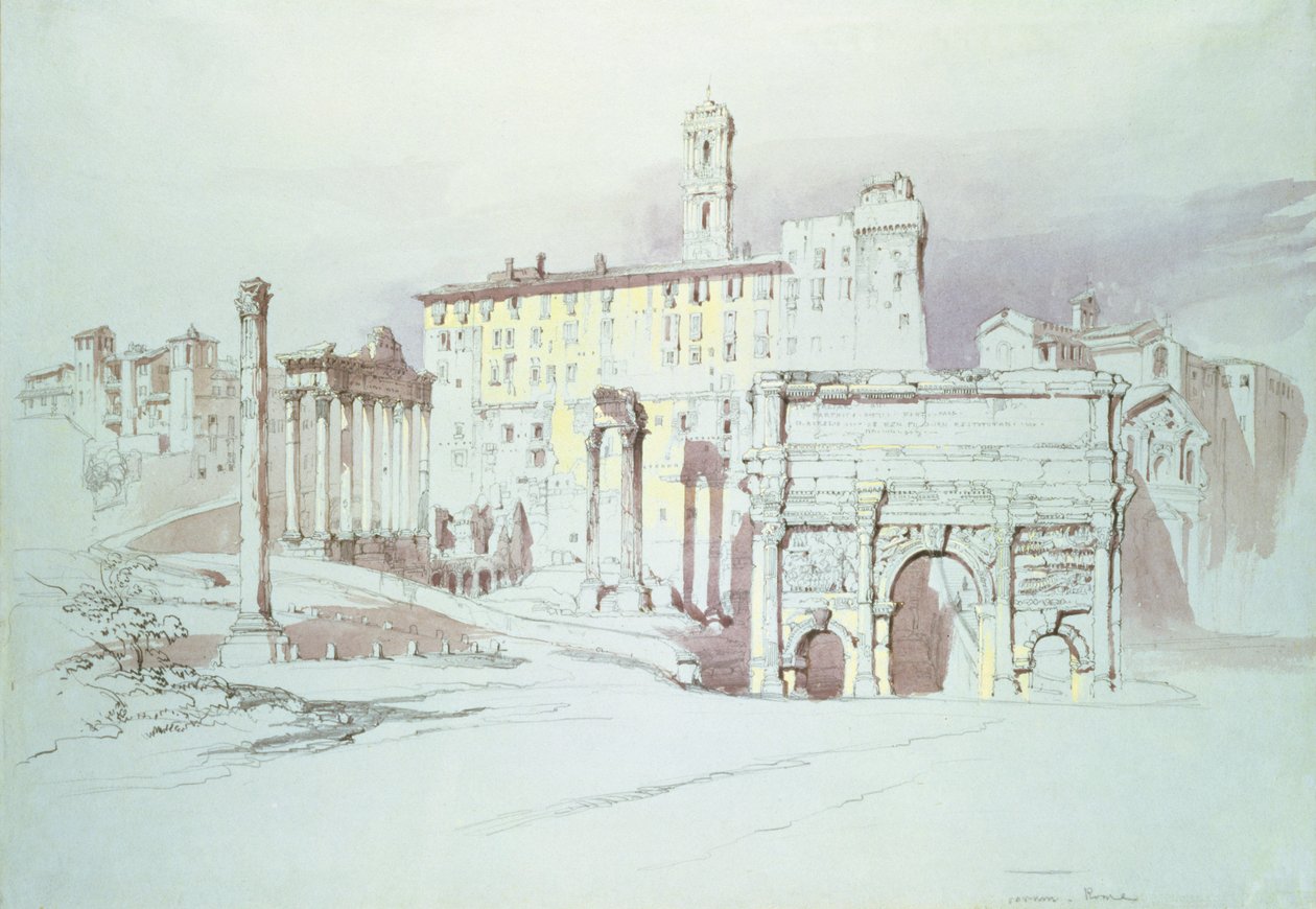 Forumet, Roma, 1800-tallet av John Ruskin