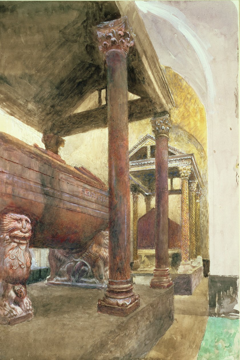 Graven til Fredrik II, Palermo katedral, Sicilia, 1800-tallet av John Ruskin