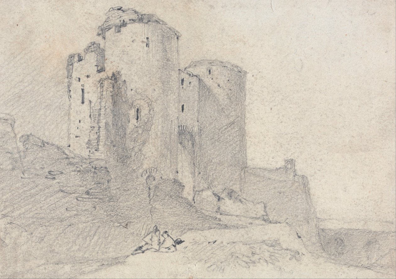 Beeston Castle, Cheshire- Inngang til slottet av John Sell Cotman